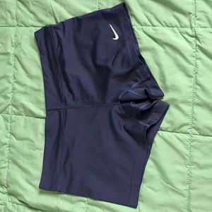 Blue Nike spandex shorts
